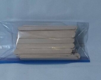 100 Piece Wooden Popsicle Sticks Natural