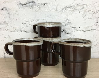 Japanese Stacking Drip Glaze Mugs