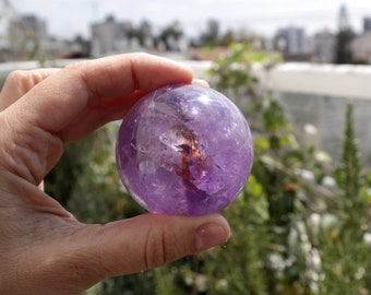 Ametrine Sphere, Amethyst Sphere, 55mm / 2", Natural Rainbow Amethyst Ball, Crystal sphere, Amethyst Purple Quartz, pruple Sphere,