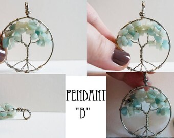 Amazonite Tree of Life Pendant