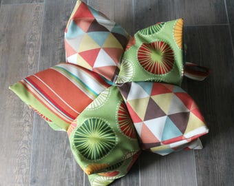 Lotus Meditation Pillow, Yoga, Patchwork, Yoga cushion, Meditation cushion, Yoga Prop, Zafu, Boho, Bean Bag Chair, Floor Cushion, Handmade