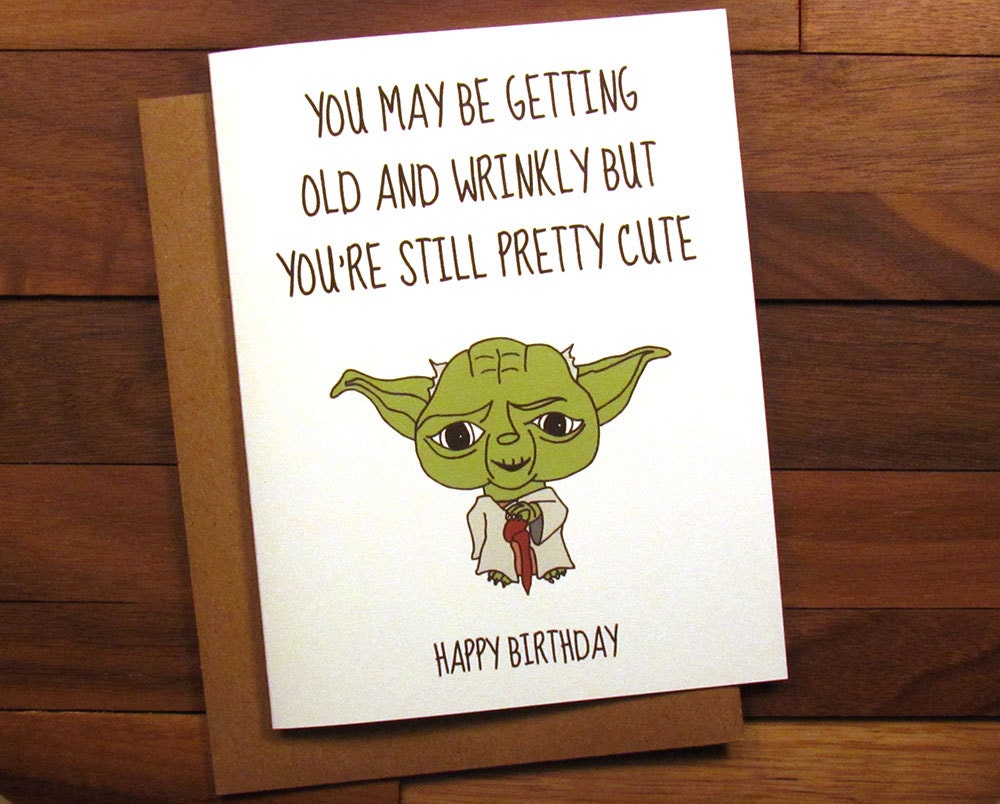Funny Birthday Card Star Wars Birthday Card with Recipe