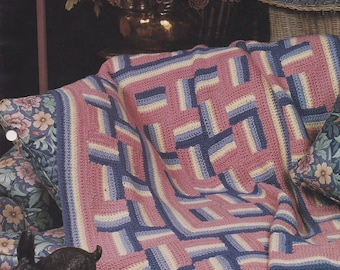 Windmill Quilt, Annie's Attic Crochet Quilt & Afghan Pattern Club Leaflet 18-1-02