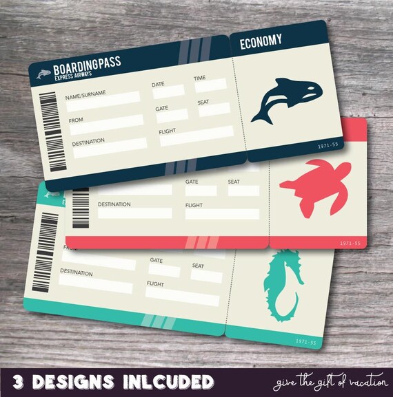 printable pdf surprise tickets for sea world vacation trip