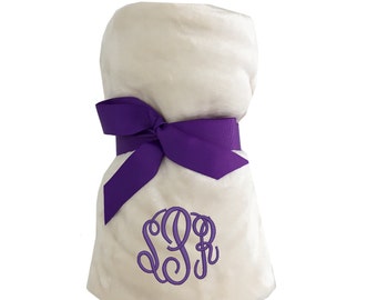 Monogrammed Tahoe Microfleece throw, Personalized Blanket, Graduation Gift, Monogrammed Throw, College Send Off Gift, Dormitory Blanket