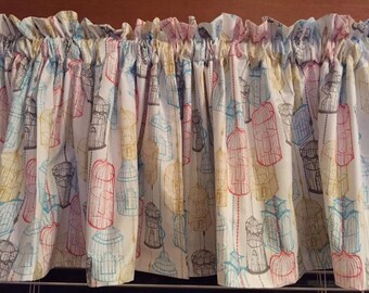 Birdcages Kitchen Window Valance ~ 42" Wide