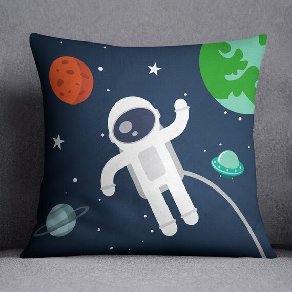 Space pillow cover Universe Astronaut Planet Custom text