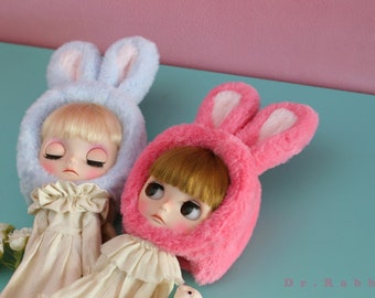 Blythe hat, Blythe helmet - Pink Rabbit