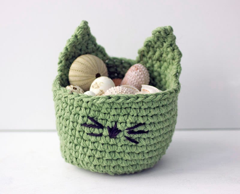 Kitty Basket Crochet Pattern Cat Basket PDF Pattern Instant