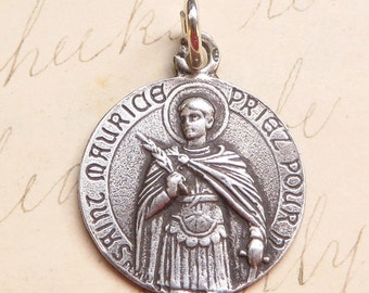 St Maurice Medal - Patron of soldiers - Antique Reproduction