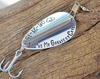 Boyfriend Gift - Fishing Gift - My Greatest Catch Fishing Lure - Personalized Lure - Groom Gift - Anniversary - Birthday - Engagement