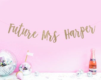 Personalised Future Mrs Hen Party Banner - Hen do decor - Hen night banner - classy hen party decor - weekend hen party