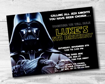 Star Wars Invitation Printable - Darth Vader Invitation - Star Wars Birthday Party - Star Wars Party - Darth Vader - Star Wars Invitation