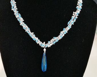 Swarovski Crystal Drop on Cluster Chain