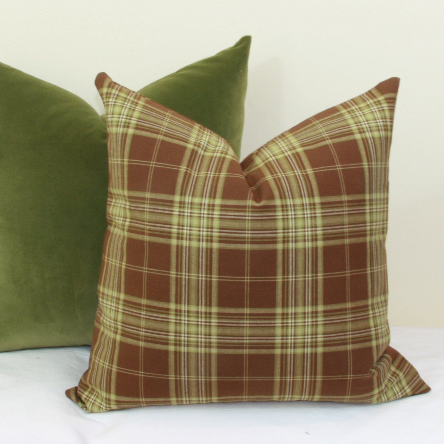 plaid pillow covers