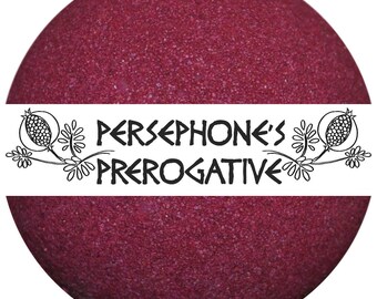 Persephone's Prerogative Bath Bomb - Pink Dragon's Blood Pomegranate Fizzy Aromatherapy - Large 8 Ounces - Historical Ancient Greek Themed