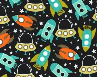 85076- Michael Miller Space Station in retro color - 1/2 yard
