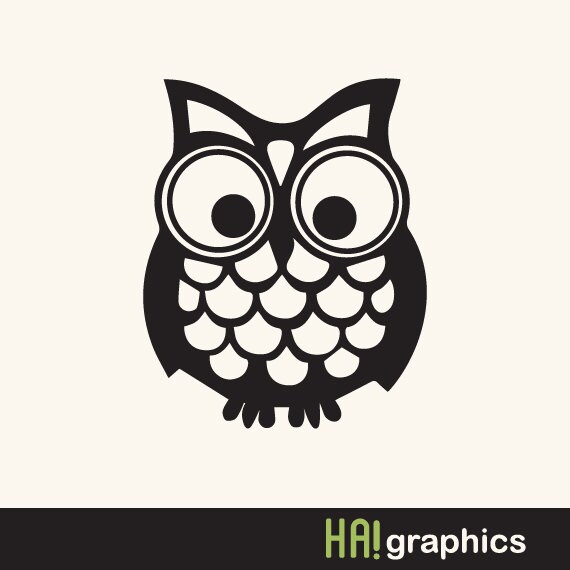 Cute Owl Hoot Nursery Baby Birds Silhouettes Clipart