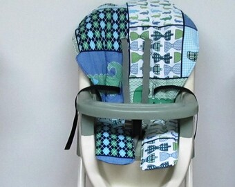 Graco baby accessory cotton high chair cover, replacement chair pad, baby feeding chair pad, kids chair, kids furniture, alligator boy print