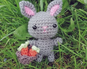 Grey bunny amigurumi *made to order*