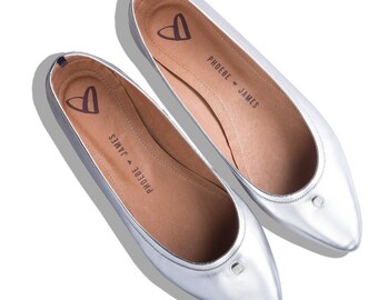Pointed Toe Leather Flats
