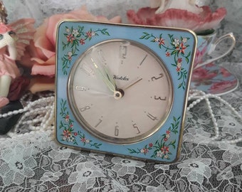 Gorgeous vintage floral westclox alarm clock