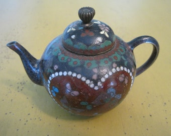 Vintage Miniature Cloisonne Teapot