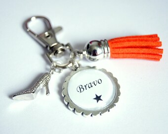 Bravo bag charm key chain - Orange