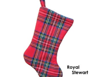 Upcycled tartan Christmas Stocking made from wool Kilt