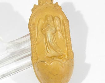 vintage Holy Water Font angel
