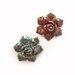 Patina Flower Pendant, Verdigris Flower Pendant, Rusted Rose Pendant, Rusty Rose, Ancient Alchemy, Dry Gulch, 1 Pendant, Turquoise or Coral