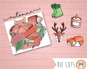 Watercolor autumn cuts die - cuts - embellishments