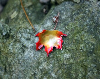 Autumn Maple Leaf Pendant