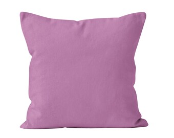 Hyacinth Throw Pillow Cover, Solid Lavender Purple Accent Pillow Cover Lavender Decor Crocus Fuchsia Throw Cushion Cover 18x18 22x22 _M