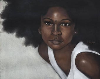 Afro Hair Girl by Laurie Cooper