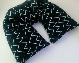 Organic Cotton Flaxseed Neck Wrap with Organic Herbs - Flax seed pillow - Microwavable Heat Pad - cold / heat pack Father's Day gift