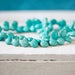 Turquoise stone pendant bead drops marbled