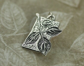 Sterling Silver Leaf Pendant – Sterling Silver Leaf Necklace – Sterling Silver Leaf Charm Pendant Necklace – Leaf Jewelry – Nature Jewelry