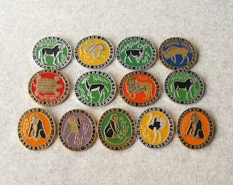 Wild Animals Pins, Moscow Zoo, Soviet Zoo Badges, Fauna Pins, Instant Collection, Animals Badges, Animals Brooch