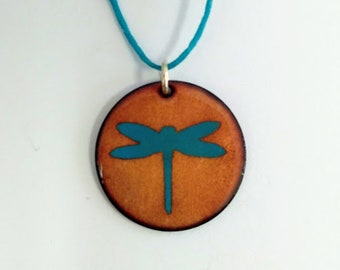 Blue Dragonfly Pendant Necklace