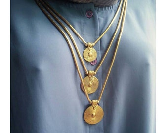 tribal necklace boho necklace brass necklace brass jewellery