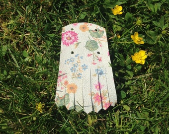 Mexican legs fringed suede leather flower