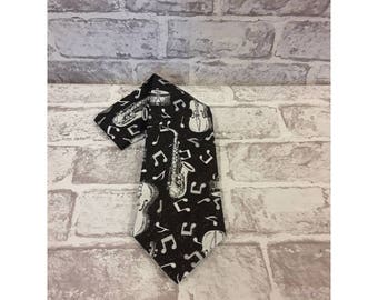Men's Neck Tie - Men's Swingtime Silver Neck Tie - Cotton Neck Tie