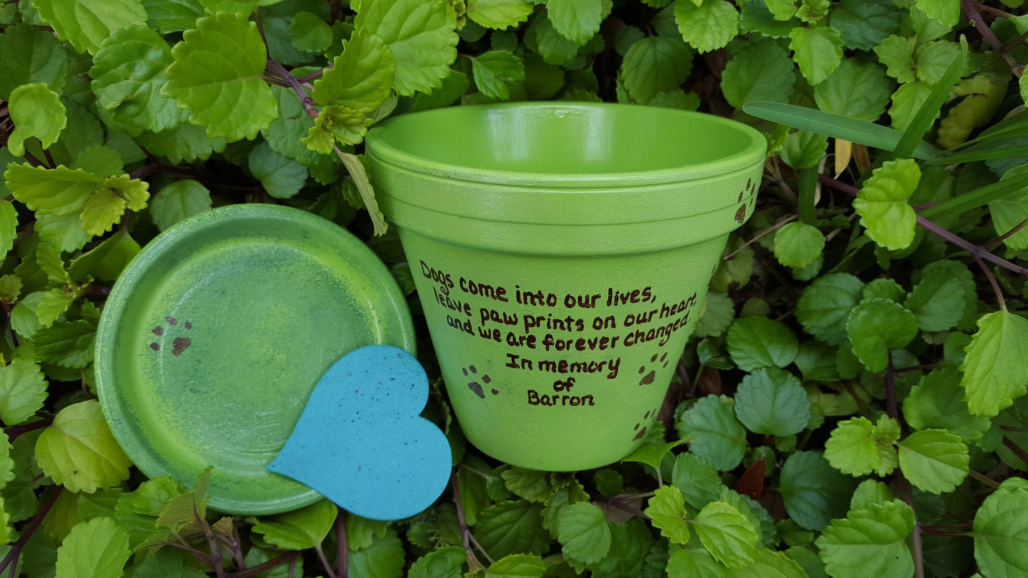 Pet Memorial Planter Painted Flower Pot Cat Memorial Gift