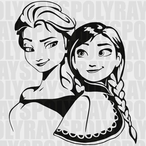 Download Frozen SVG Anna PNG Elsa EPS Stencils Frozen Vector Files