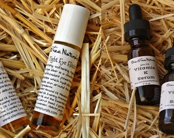The Eyes Have It–Eye Care Set - Vitamin K Serum, Bright & Tight Eye Elixir Set - Natural Skincare, Dark Circles Reducer, Natural Products