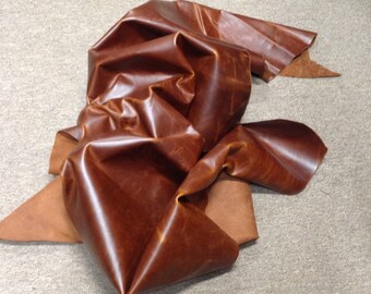AB175. Brown Pull-Up LEather Cowhide