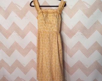 Tina Leser Original Designer Dress/Vintage Tina Leser/1950's Tina Leser/Designer Original/Fashion Designer Dress/Tina Leser Yellow Sundress