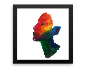 Framed Art "My Colors". Framed Prints, Colorful Painting, Painting of a Woman, Fine Art Painting