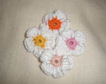 Crochet flowers applique